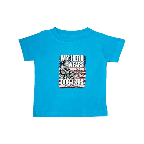 inktastic Military Proud Daughter Hero Wears Dog Tags Girls Toddler T-Shirt